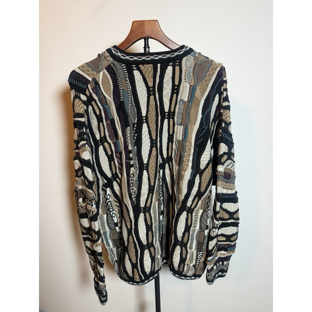 Tundra Coogi Style Sweater Size Xl 3d Knit Made In Canada Vtg Biggie - Picture 3 of 3